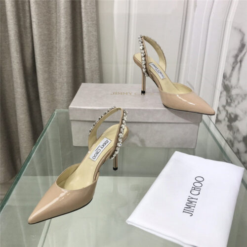 High Quality Luxury Jimmy Choo Rhinestone Heeled Sandals – Style 94231 alternate view