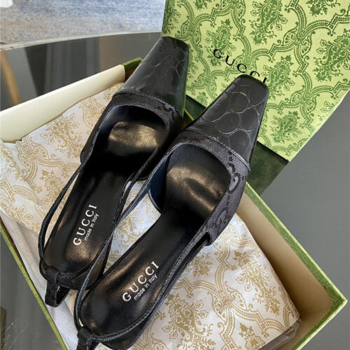 High Quality Luxury Gucci GG Canvas High Heel Sandals – Style 56467 product detail