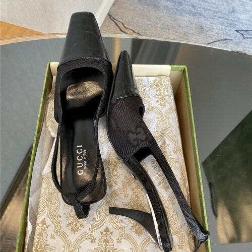 High Quality Luxury Gucci GG Canvas High Heel Sandals – Style 56467 product detail