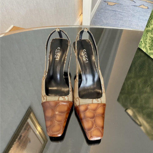 High Quality Luxury Gucci GG Canvas High Heel Sandals – Style 23699 product detail