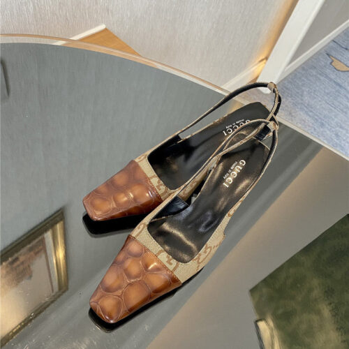High Quality Luxury Gucci GG Canvas High Heel Sandals – Style 23699 alternate view