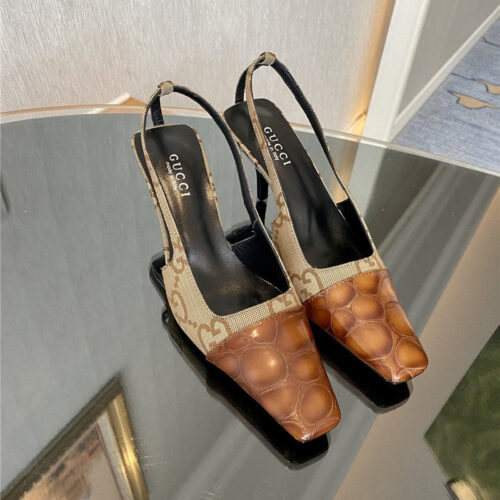 High Quality Luxury Gucci GG Canvas High Heel Sandals – Style 23699