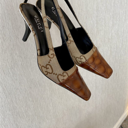 High Quality Luxury Gucci GG Canvas High Heel Sandals – Style 23699 product detail