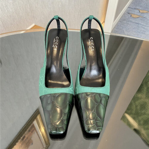 High Quality Luxury Gucci GG Canvas High Heel Sandals alternate view