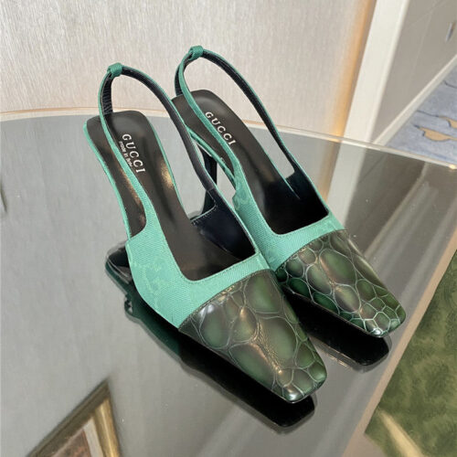 High Quality Luxury Gucci GG Canvas High Heel Sandals