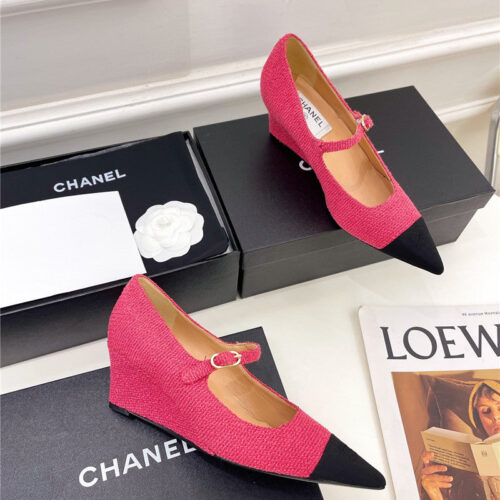 High Quality Luxury Chanel Classic Wedge Heels – Style 50982 product detail