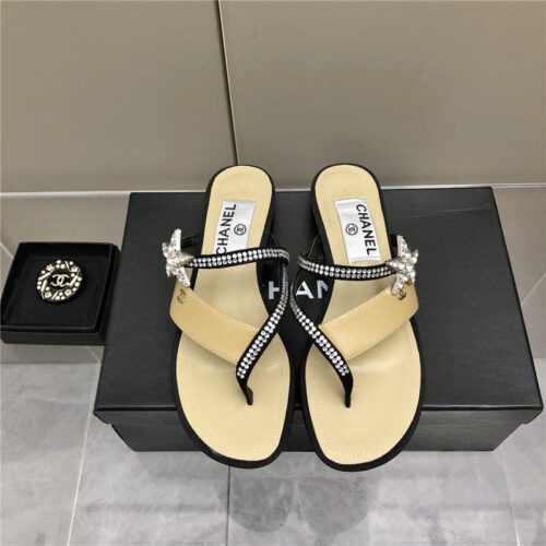 High Quality Luxury Chanel Chain Flat Sandals – Style 28230 alternate view