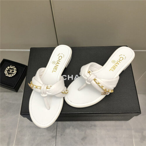 High Quality Luxury Chanel Chain Flat Sandals – Style 97158 product detail
