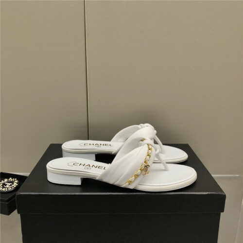 High Quality Luxury Chanel Chain Flat Sandals – Style 97158 product detail