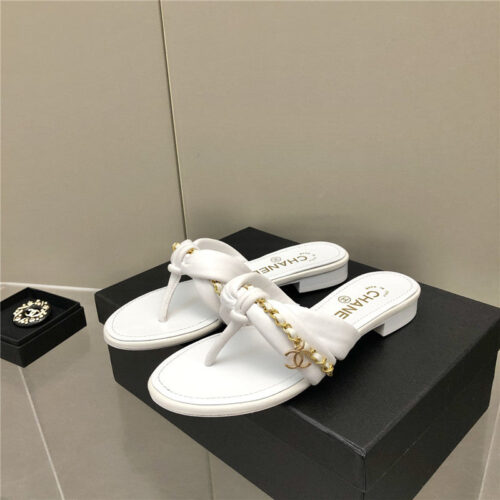 High Quality Luxury Chanel Chain Flat Sandals – Style 97158