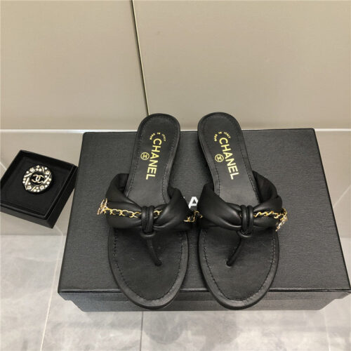 High Quality Luxury Chanel Chain Flat Sandals – Style 33318 product detail