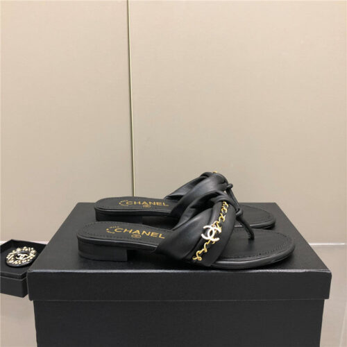 High Quality Luxury Chanel Chain Flat Sandals – Style 33318 product detail