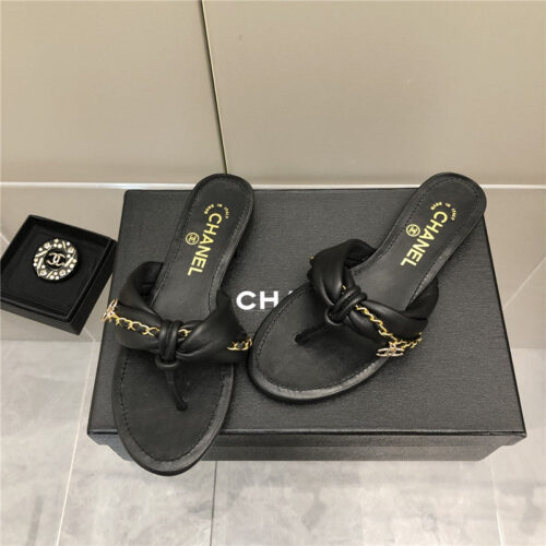 High Quality Luxury Chanel Chain Flat Sandals – Style 33318 product detail