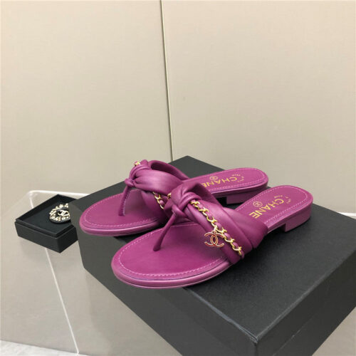 High Quality Luxury Chanel Chain Flat Sandals