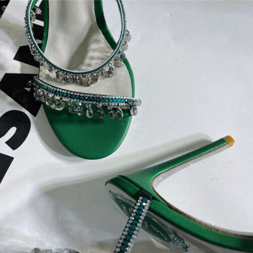 High Quality Luxury Rene Caovilla Cleo Chandelier Satin Sandals – Style 72582 product detail