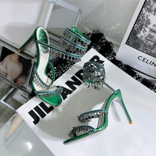 High Quality Luxury Rene Caovilla Cleo Chandelier Satin Sandals – Style 72582 product detail