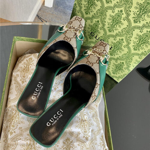 High Quality Luxury Gucci GG Canvas High Heel Sandals – Style 25395 product detail