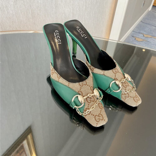 High Quality Luxury Gucci GG Canvas High Heel Sandals – Style 25395