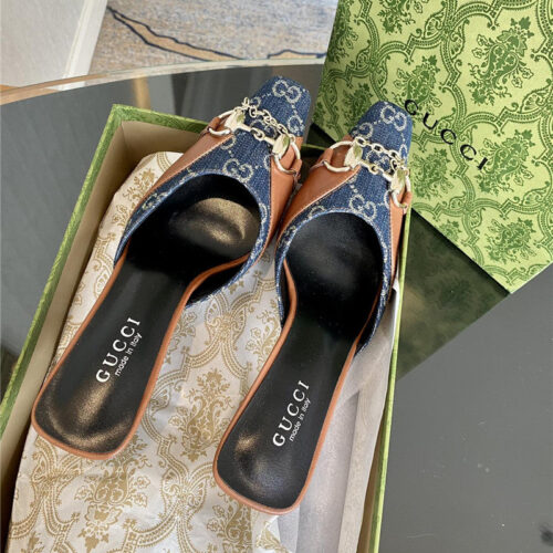 High Quality Luxury Gucci GG Canvas High Heel Sandals – Style 27091 product detail