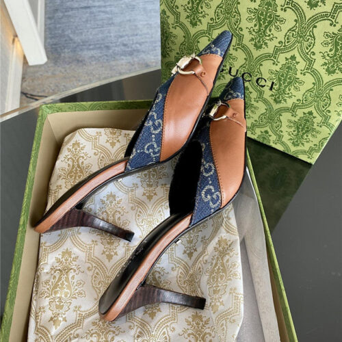 High Quality Luxury Gucci GG Canvas High Heel Sandals – Style 27091 product detail