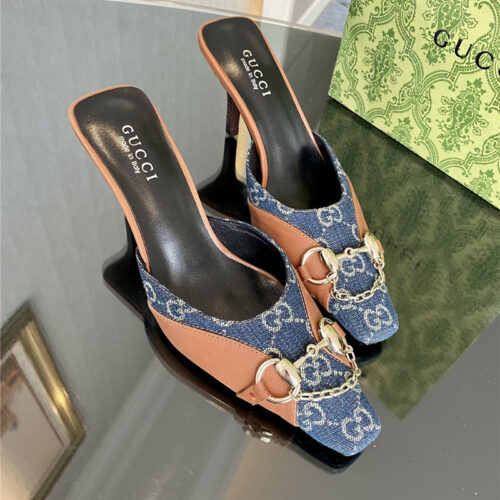 High Quality Luxury Gucci GG Canvas High Heel Sandals – Style 27091 product detail