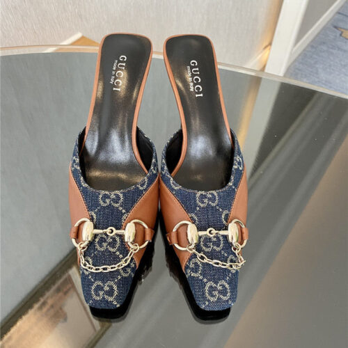 High Quality Luxury Gucci GG Canvas High Heel Sandals – Style 27091 alternate view
