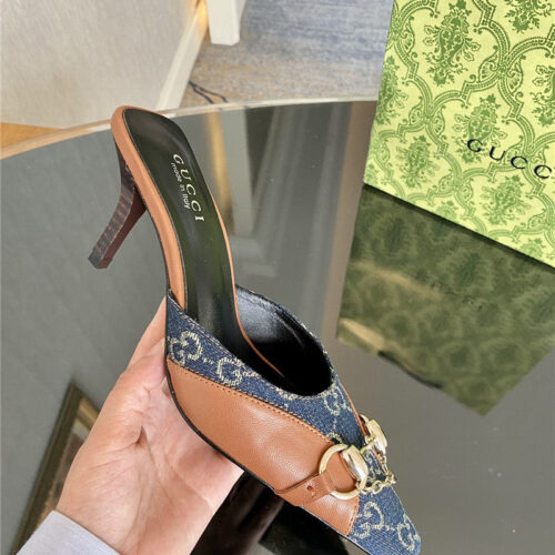High Quality Luxury Gucci GG Canvas High Heel Sandals – Style 27091 product detail