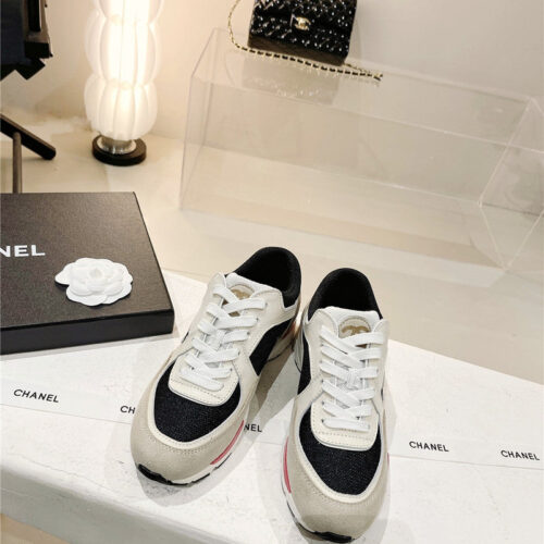 High Quality Luxury Chanel Logo Sneakers Womens – Style 47110 product detail