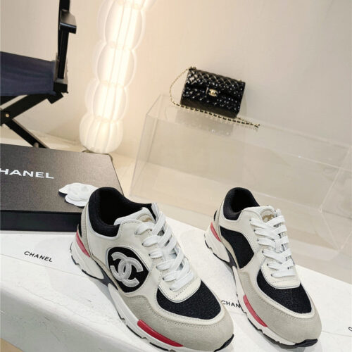 High Quality Luxury Chanel Logo Sneakers Womens – Style 47110