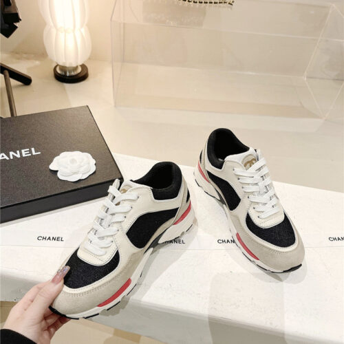 High Quality Luxury Chanel Logo Sneakers Womens – Style 47110 product detail