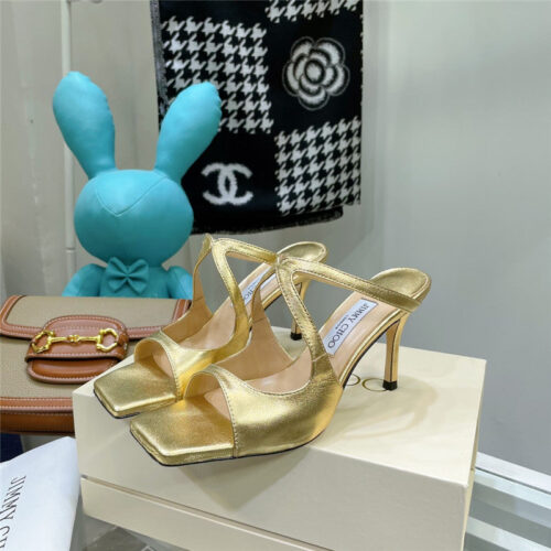 High Quality Luxury Jimmy Choo Heeled Satin Sandals – Style 68919