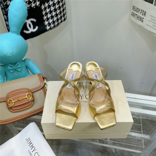High Quality Luxury Jimmy Choo Heeled Satin Sandals – Style 68919 alternate view