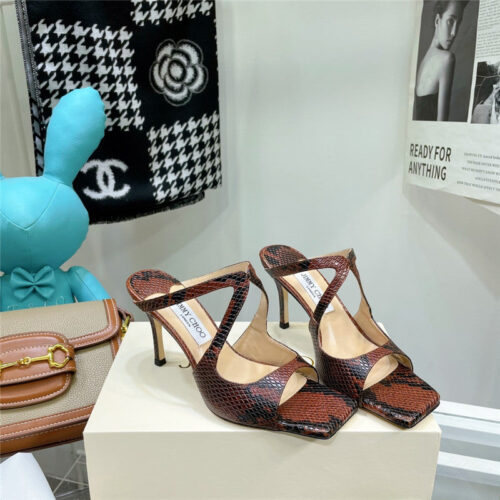 High Quality Luxury Jimmy Choo Heeled Satin Sandals – Style 37303