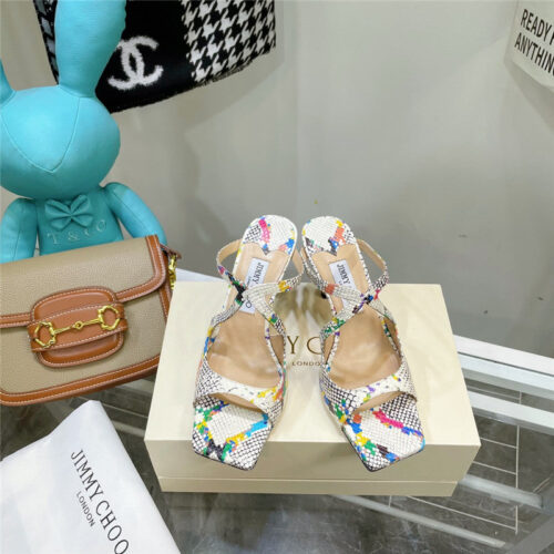 High Quality Luxury Jimmy Choo Heeled Satin Sandals product detail
