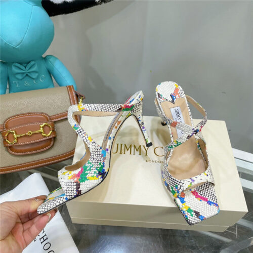 High Quality Luxury Jimmy Choo Heeled Satin Sandals product detail