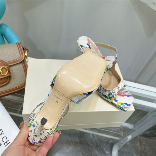 High Quality Luxury Jimmy Choo Heeled Satin Sandals product detail