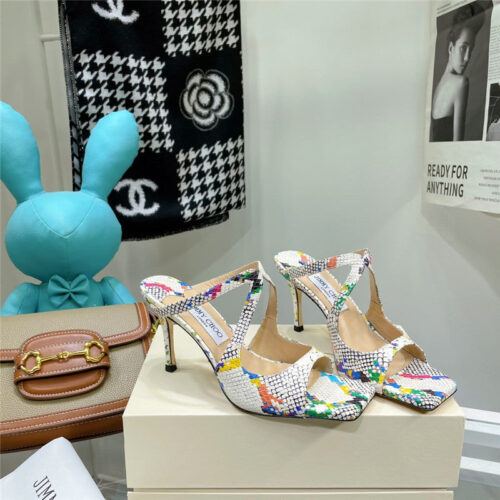 High Quality Luxury Jimmy Choo Heeled Satin Sandals