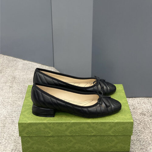 High Quality Luxury Gucci Bow Loafers Ballet Shoes product detail
