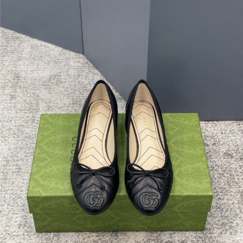 High Quality Luxury Gucci Bow Loafers Ballet Shoes product detail