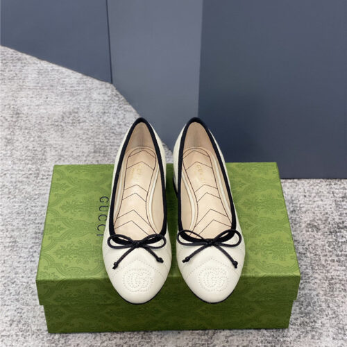 High Quality Luxury Gucci Bow Loafers Ballet Shoes – Style 32499 product detail