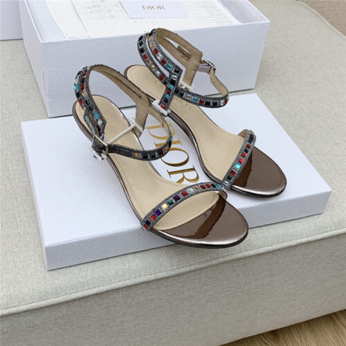 High Quality Luxury Dior Dway Heeled Sandals – Style 30726