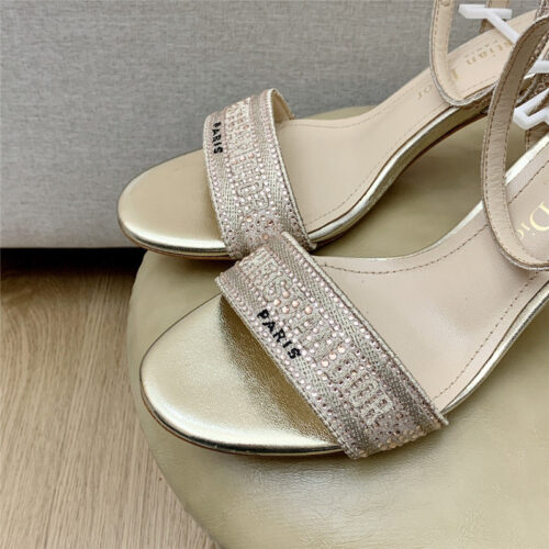 High Quality Luxury Dior Dway Heeled Sandals – Style 68582 product detail