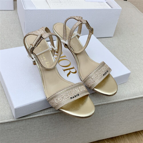 High Quality Luxury Dior Dway Heeled Sandals – Style 68582