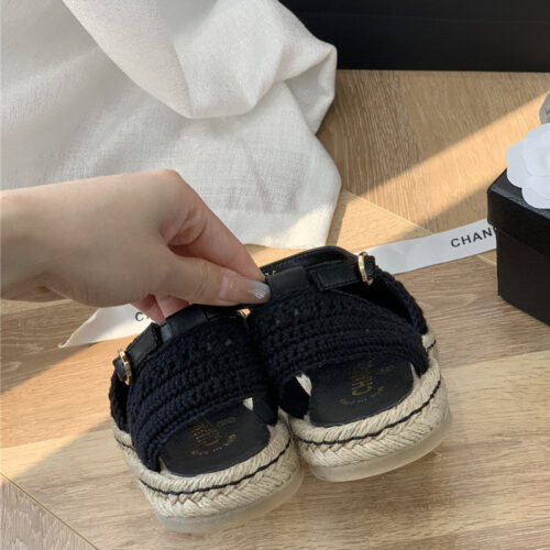 High Quality Luxury Chanel Hand Woven Sandals – Style 21030 product detail