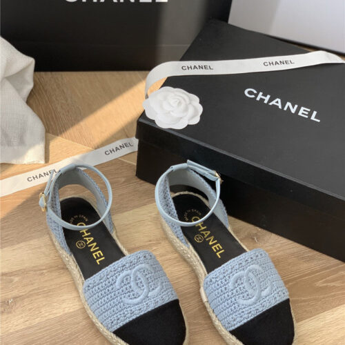High Quality Luxury Chanel Hand Woven Sandals