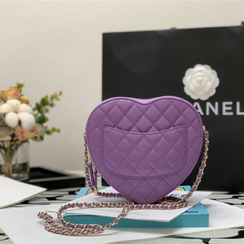 High Quality Luxury Chanel Heart Chain Diamond Bag – Style 47779 alternate view