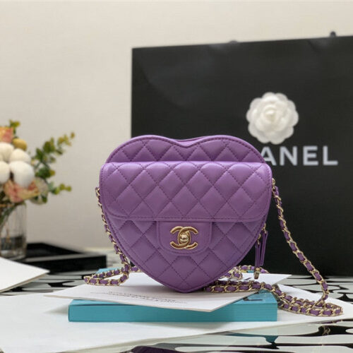High Quality Luxury Chanel Heart Chain Diamond Bag – Style 47779