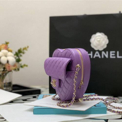 High Quality Luxury Chanel Heart Chain Diamond Bag – Style 47779 product detail