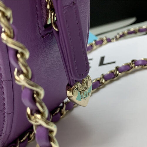High Quality Luxury Chanel Heart Chain Diamond Bag – Style 47779 product detail