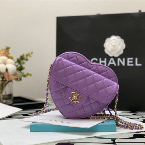 High Quality Luxury Chanel Heart Chain Diamond Bag – Style 47779 product detail